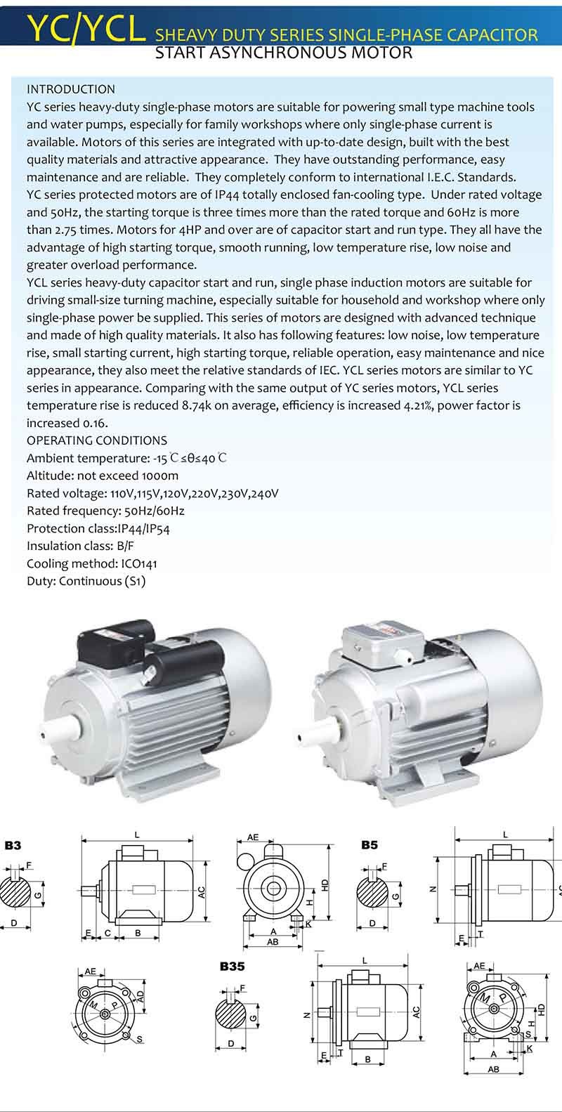 Y2 Series Electirc Motor Y2-132m-4 1400rpm Three-Phase Synchronous 4 Pole