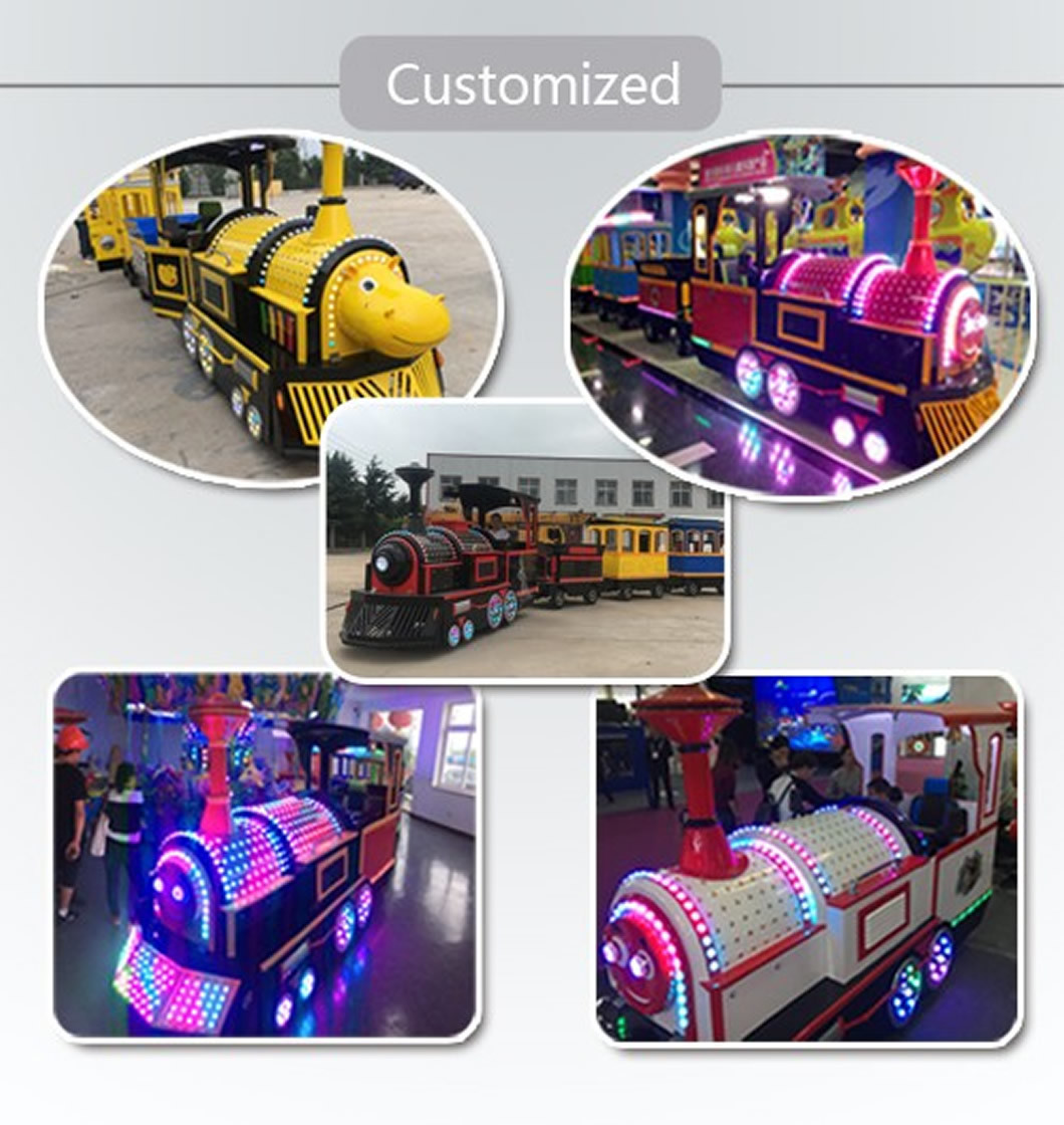 Amusement Park Mini Electric Trackless Adult Battery Tourist Train Rides for Sale