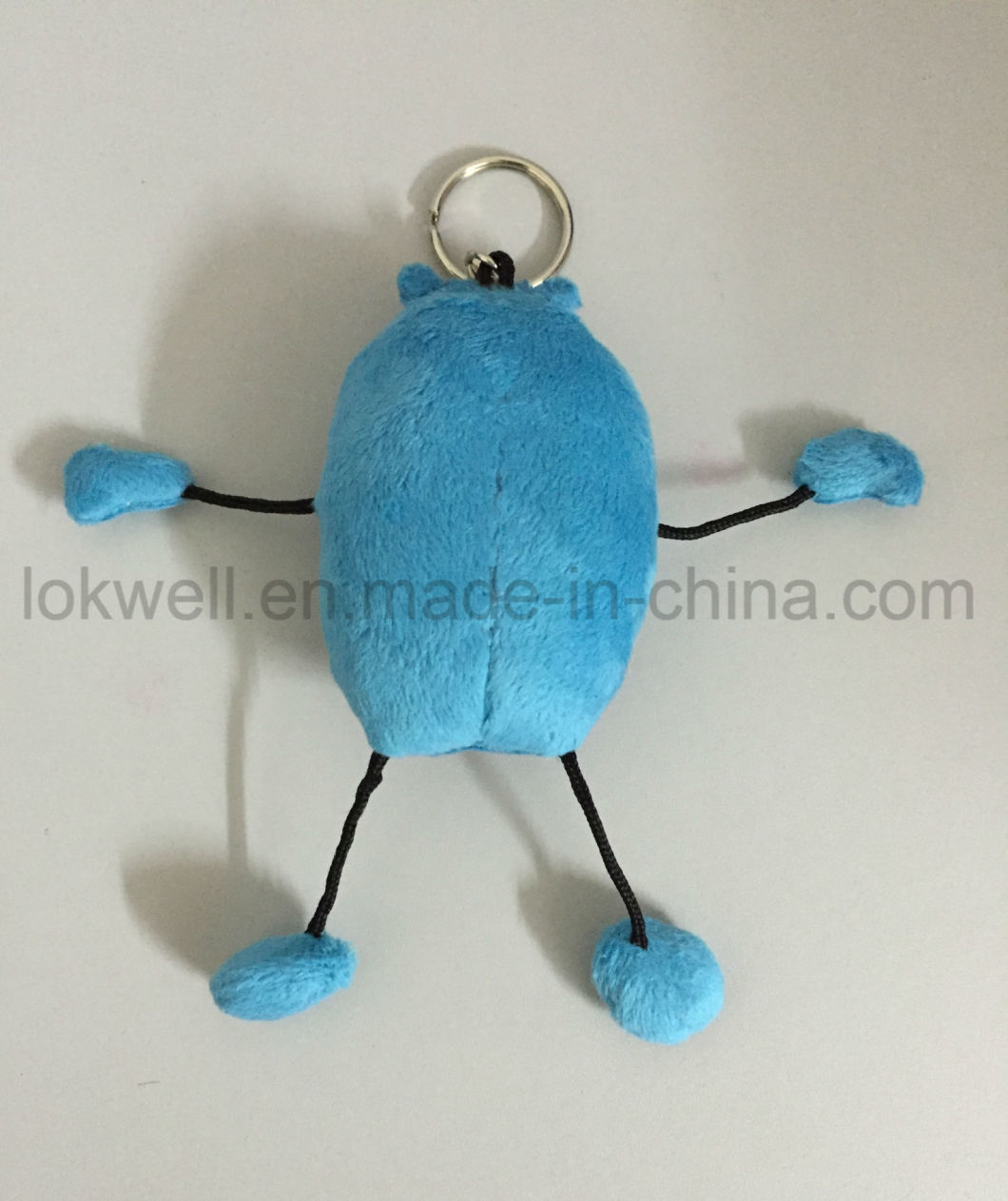 Custom Made Blue Big Mouth Monster Key Chain Stuffed Toy