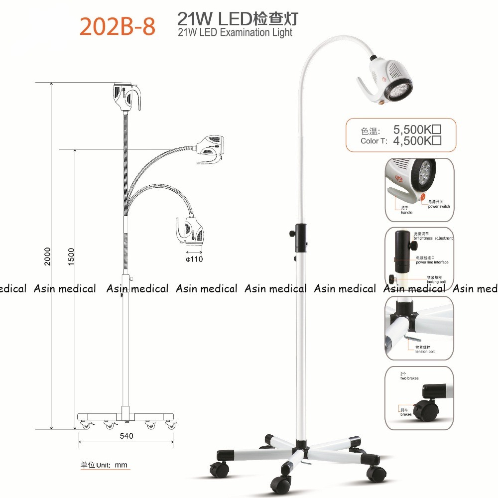 Dental 21W LED Surgical Medical Exam Light portable Examination Light Ce FDA Approval