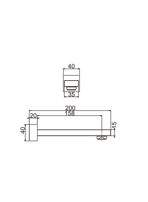 Brass Square Bath Tub Faucet with Watermark Approval (18ZYC)