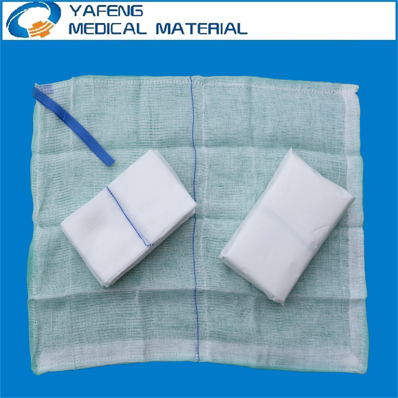 Non Washed Absorbent Lap Sponge with Blue Loop and X-ray