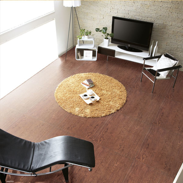 2015 New Product Wood Look Rubber Vinyl Flooring Tile