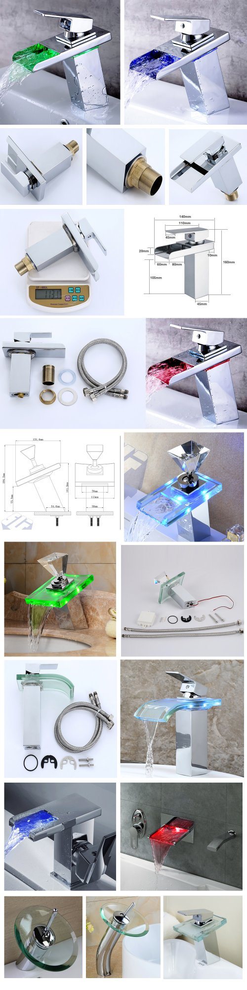 Hotsale Automatic No Battery Multi-Colour Magic LED Light Water Tap