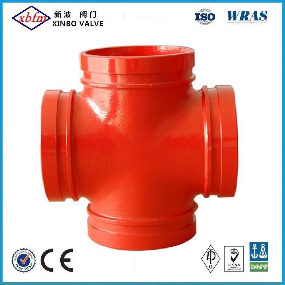 Ductile Iron Pipe Fitting of Threaded Cross Joint Pipe Fitting