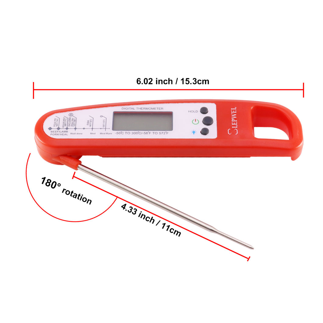 Digital Food Cooking Slepwel Instant Read Meat Thermometer for BBQ