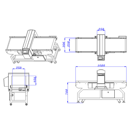 High Sensitivity Food Packaging Metal Detector