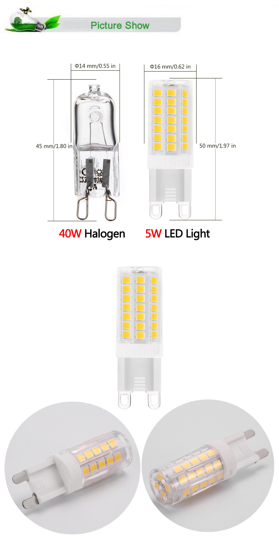 G4 G9 2835 SMD LED Corn Bulb 1W 1.5W 2W 3W 5W 7W Mini LED Light Bulb