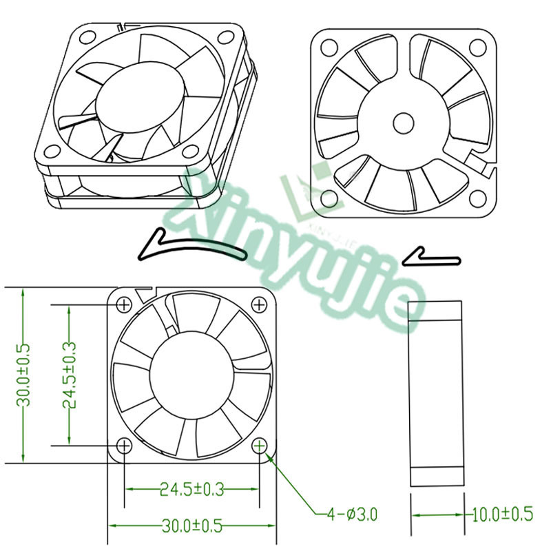 OEM Industrial Machine Axial Fan Variable Speed DC Cooling Fan Brushless Air Cooling Fan