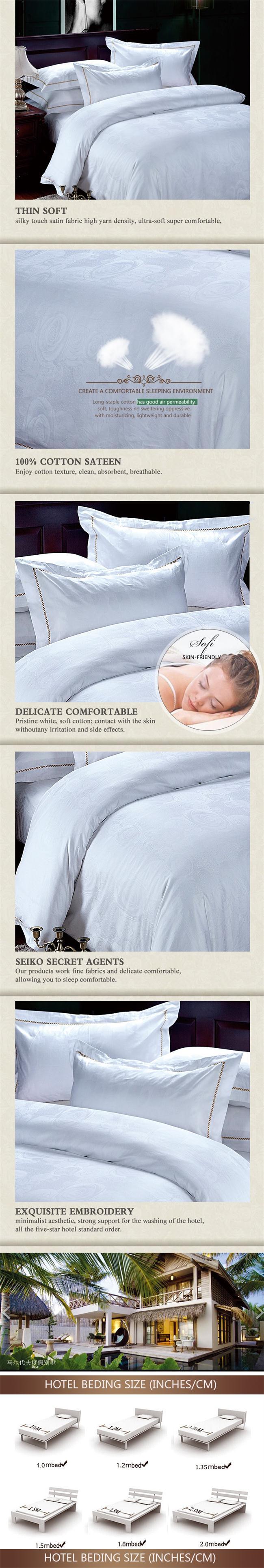 4 PCS Wholesale Luxury Jacquard Weave Cotton Bed Sheet Set Bedding Sets