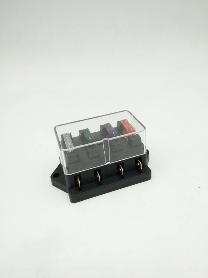 Car Truck 4 Way Circuit Standard ATO Blade Fuse Box Block Holder 12V 24V