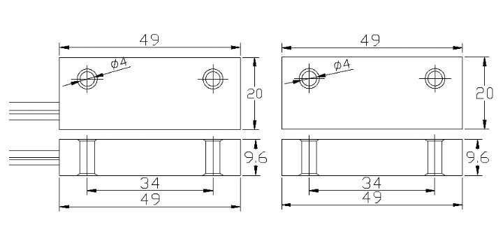 E-5Continents metal / steel door magnetic contacts 5C-52