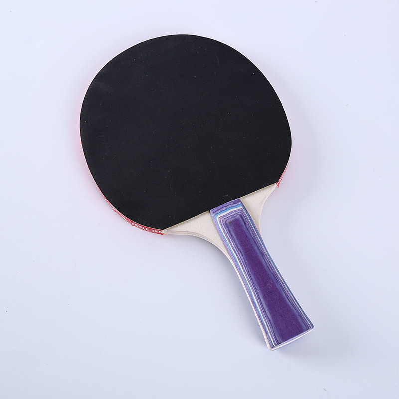 Long Handle Wooden Rubber Table Tennis Racket Ping Pong Paddle