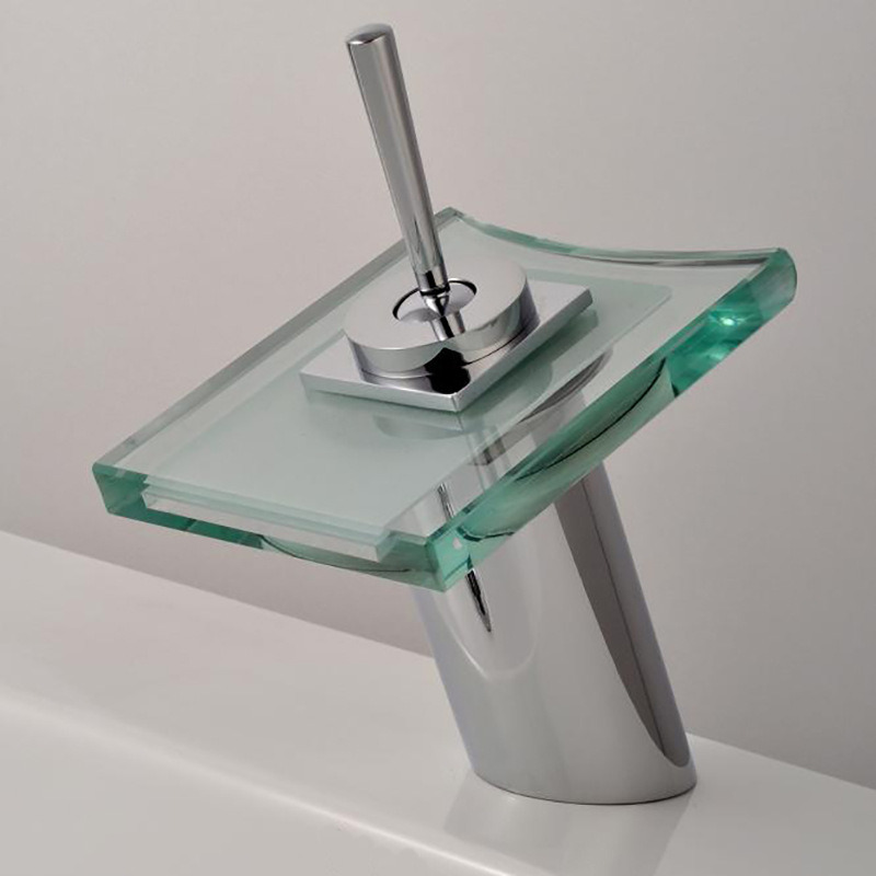 Glass Waterfall Bathroom Faucet (801F)