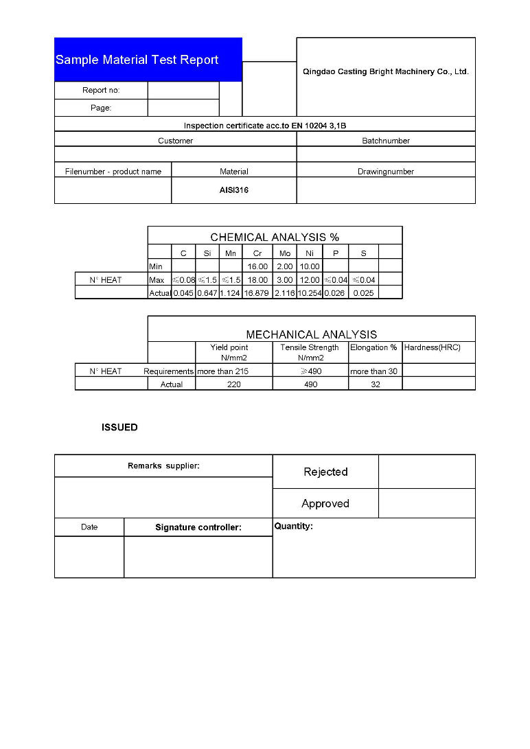 Lost Wax Stainless Steel Casting Pump Parts for Investment Casting