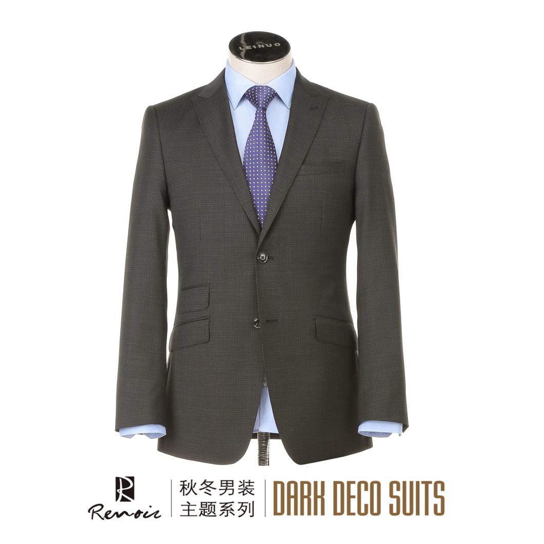 OEM Peak Lapel Wool Slim Fit Men's Business Suit