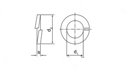 DIN127 Zinc Plated Spring Lock Washer