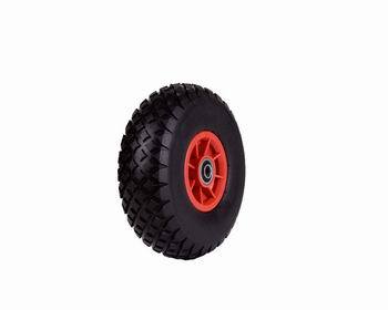 Black Rubber Pneumatic Tire Built-in Red Wheels