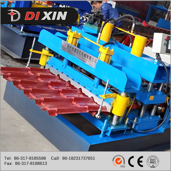 828 Galvanized Roofing Sheet Glazed Tile Roll Forming Machine