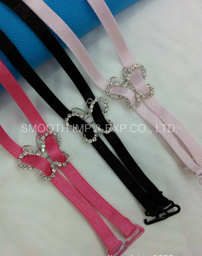 Fashion Multicolor Crystal Bra Rhinestone Elastic Shoulder Strap for Women