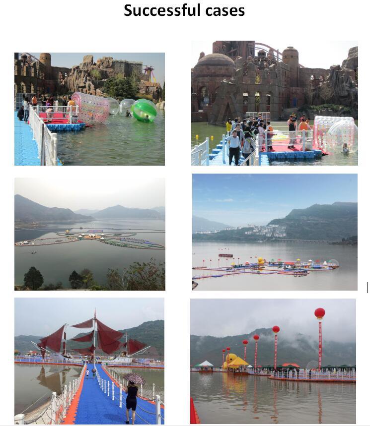 Water Amusement Park Made of Floating Pontoon Dock