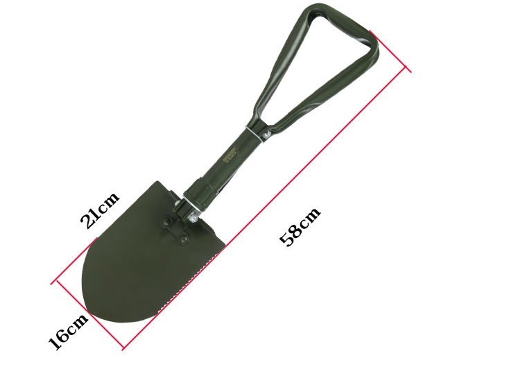 Multi-Function Military Folding Shovel for Camping Shovel Pickaxe with Triangular Handle