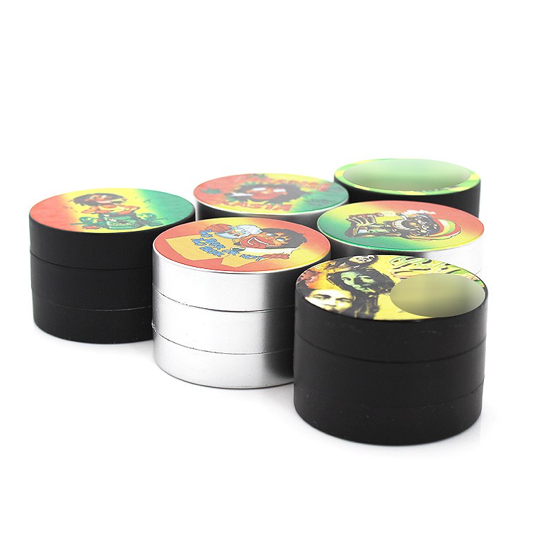 New Designs 52mm Zinc Alloy Herb Grinder with Jamaica Pattern