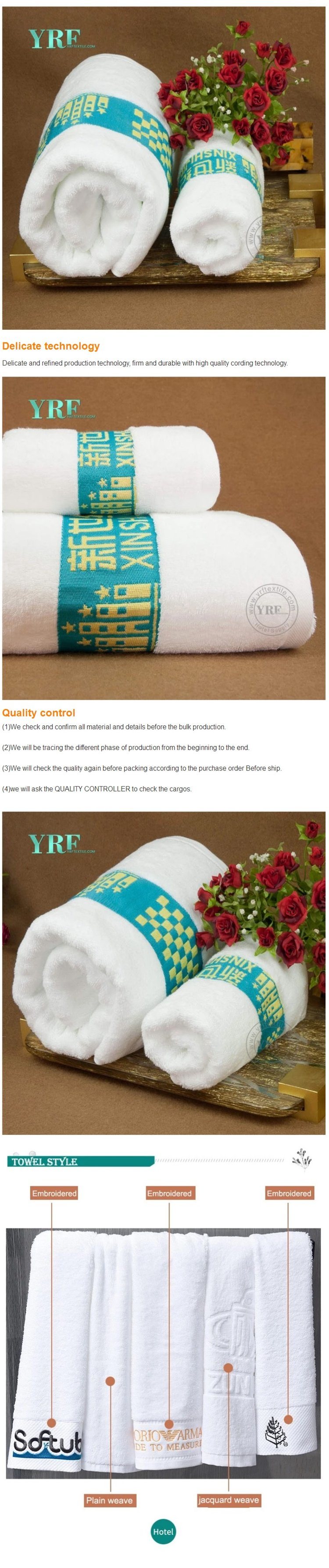 Beach with Logo Design Terry Embroidery Face Towel