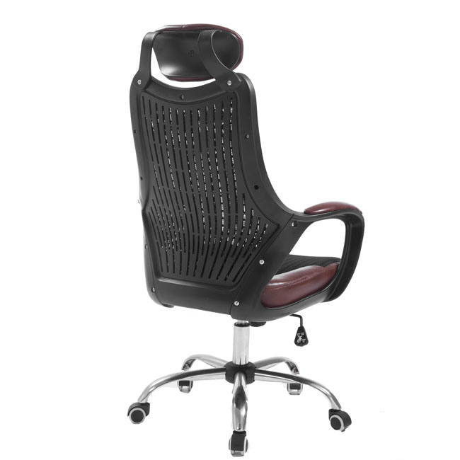 High Back Mesh Swivel Computer Task with Leather Office Meeting Boss Chair