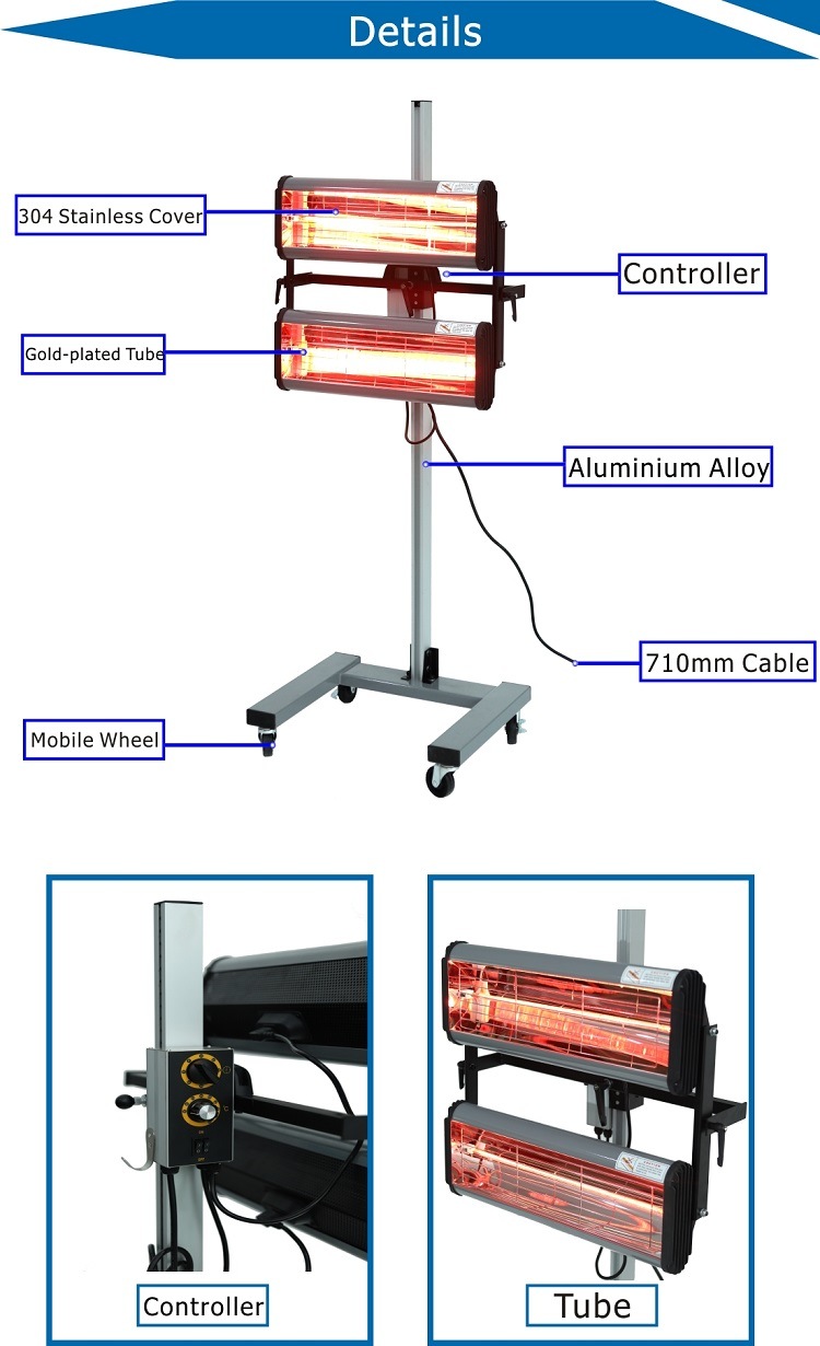 High Evaluation Shortwave Infrared Painting Curing Lamp