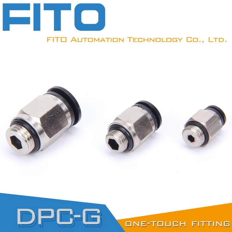 Pneumatic Brass Fittings with BSPP, BSPT, NPT Thread (PC12-03)