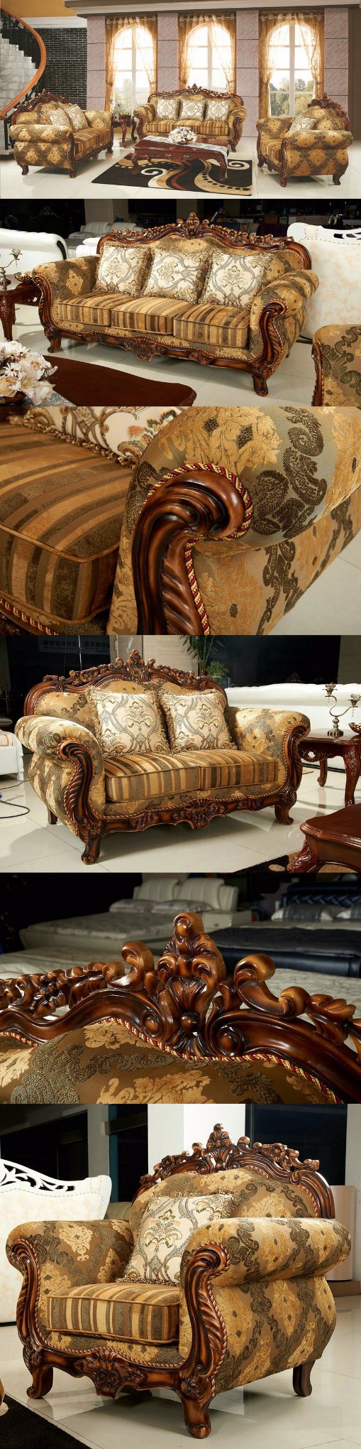 New Arrival Royal Style Fabric Sofa for Home Furniture (168-3)