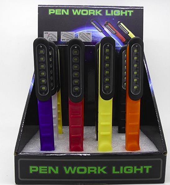 Battery Powered Pen LED Light with Strong Magnet on Clip