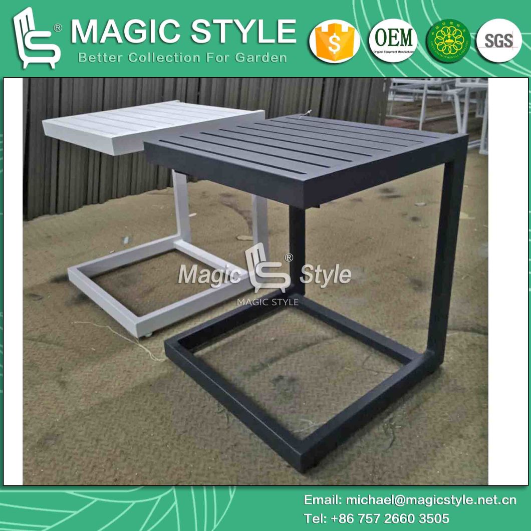 Outdoor Aluminum Side Table Garden Coffee Table Aluminum Coffee Table Square Tea Table Modern Side Table