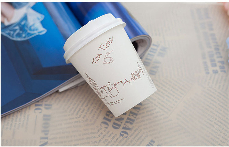 Custom Coffee Paper Cup with Cap and Hot Drink Cup