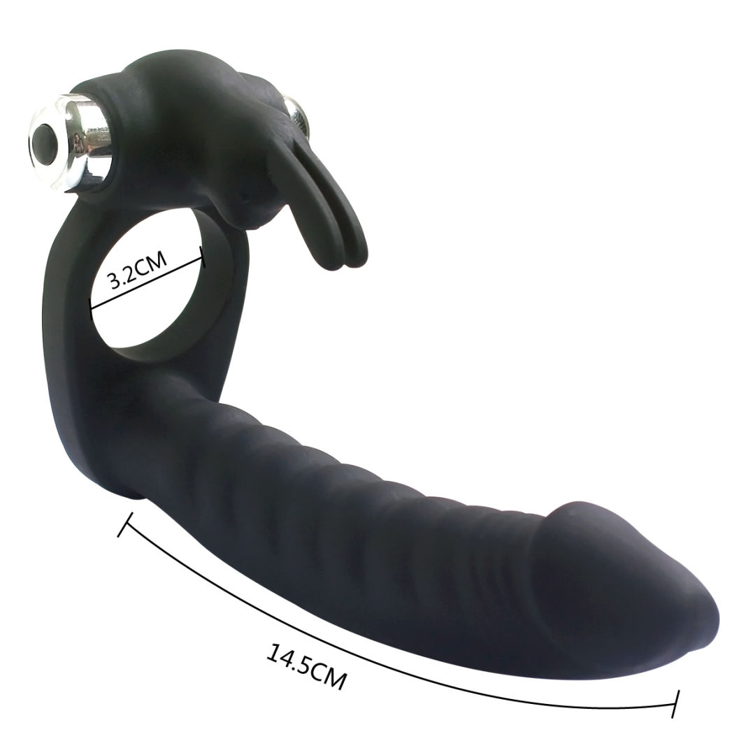 Silicone Vibrating Cock Ring Anal Plug Vibration Masturbate Adult Male Anal Sex Toys