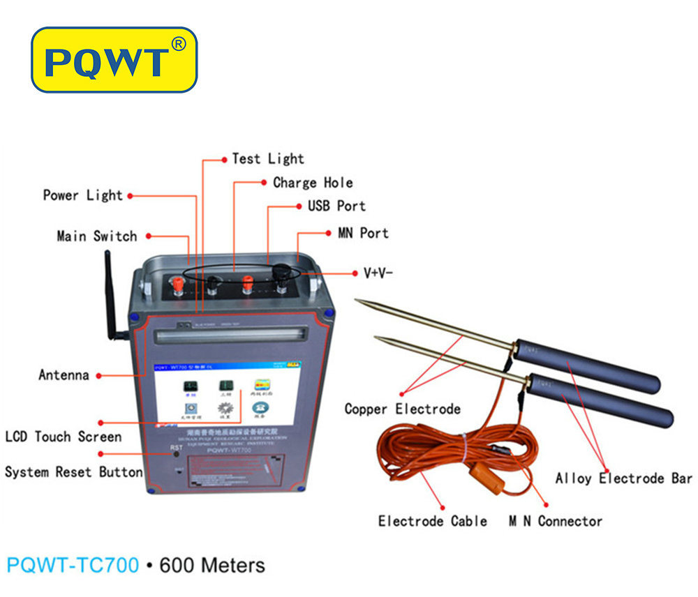 600m Portable Multi-Function Deep Water Detector (PQWT-TC700)