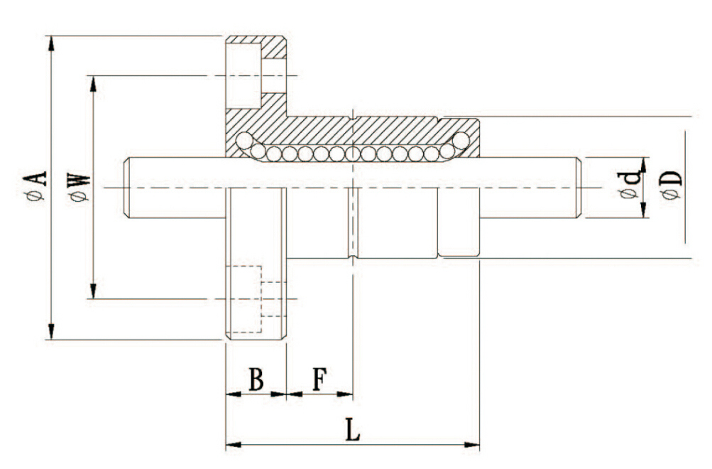 Compact Linear Motion Ball Spline Linear Bushing Slf12