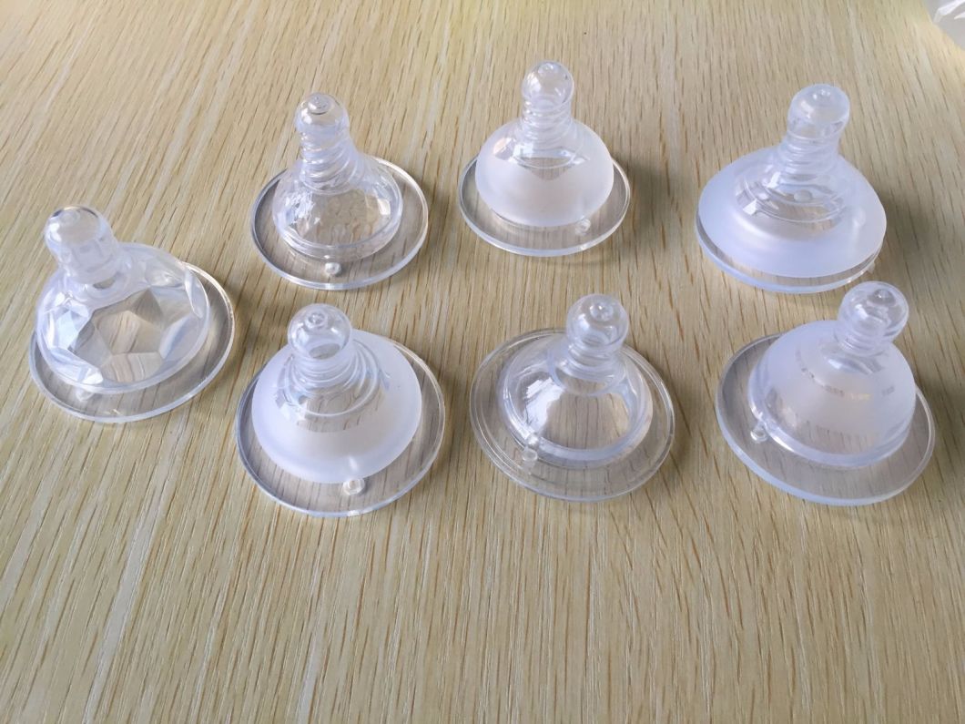 Baby Toy Silicone Nipple with New Design for Wide Neck Baby Bottle