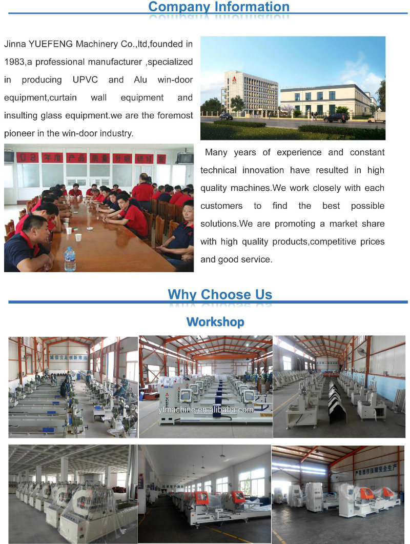 Yuefeng Double Mitre Saw for UPVC Window and Door Making Machine