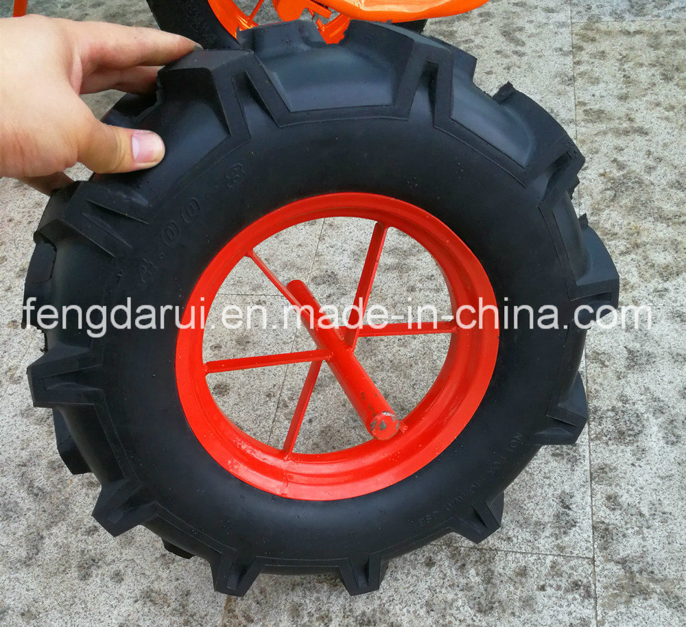 16 Inch 4.00-8 Solid Rim Rubber Wheel in Wheelbarrow/Trolley/Cart