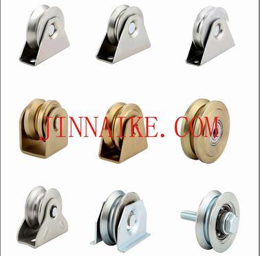 Silver Zinc Cantilever Gate Pulley with Exterior Bracket (Single Bearing, U groove)