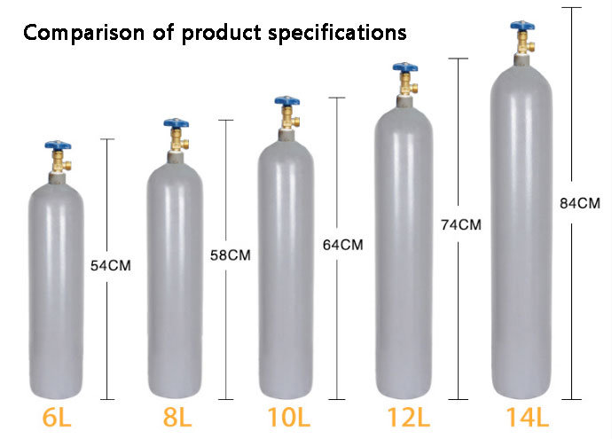 Different Specifications High Strength Gas Cylinder with Carbon Dioxide
