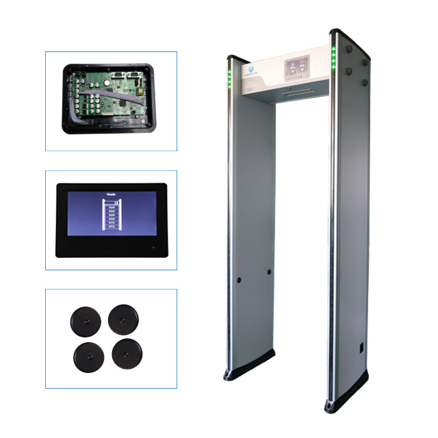 High Sensitivity 33 Zone Multi-Zone Arched Walk Through Metal Detector Security Walk Through Gates