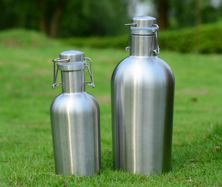 40oz 1L Stainless Steel Double Wall Cool Beer Growler Vacuum Flask