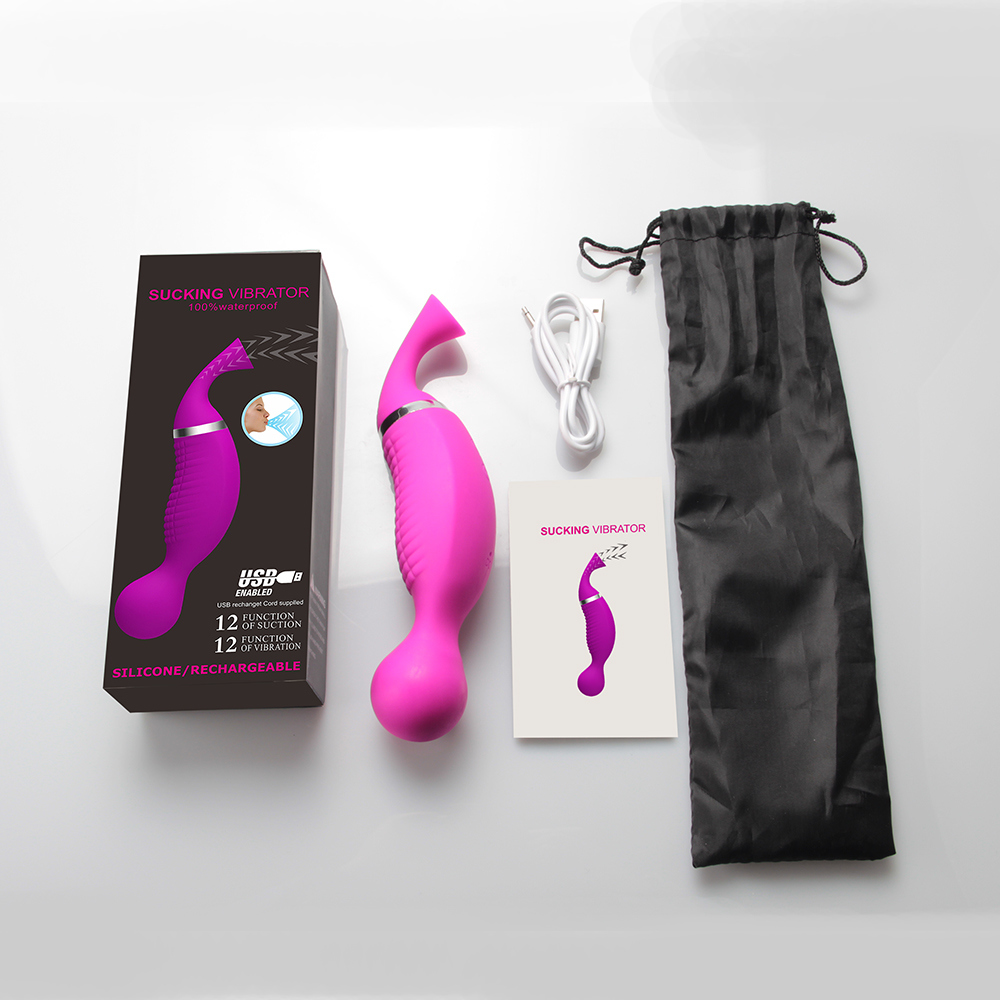 Waterproof 12 Frequecy Female Sex Toys Oral Nipple Sucker Clit Vibrator