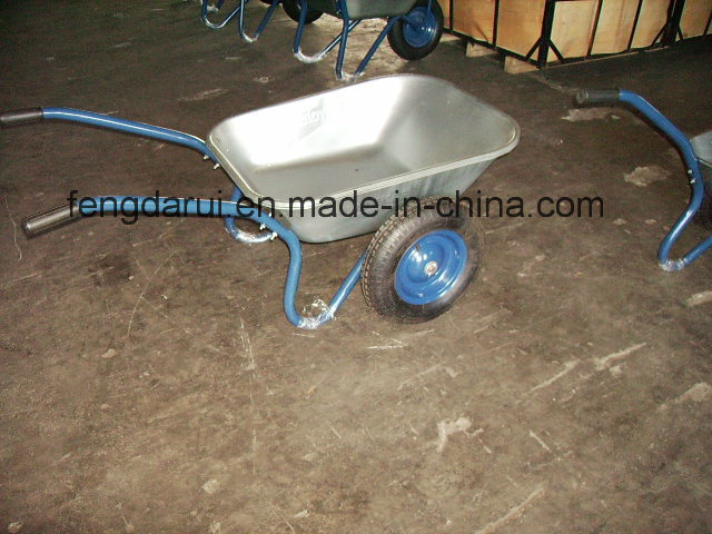 Qingdao Metal Wheel Barrow (WB6407) with Double Wheels