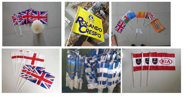 14X21cm Promotional Paper Hand Stick Flag