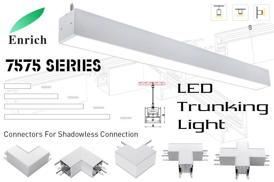 2018 Hot! Suspended LED Linear Trunking Light for Office, Supermarket, Warehouse