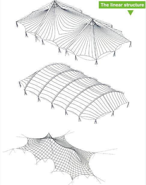 Permanent Carport Membrane PTFE Tensile Fabric